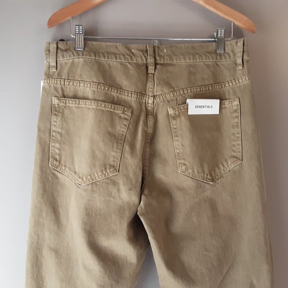 NWOT. Zara Men's Essential Tan Khaki Jeans | 32-34 - Picture 6 of 11